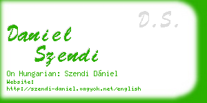 daniel szendi business card